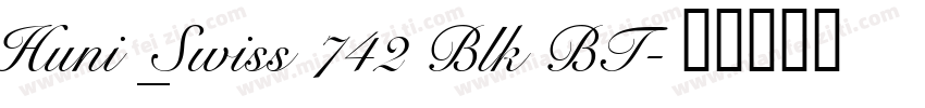 Huni_Swiss 742 Blk BT字体转换